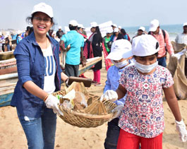 Beach Cleaning - Puri. January 2019