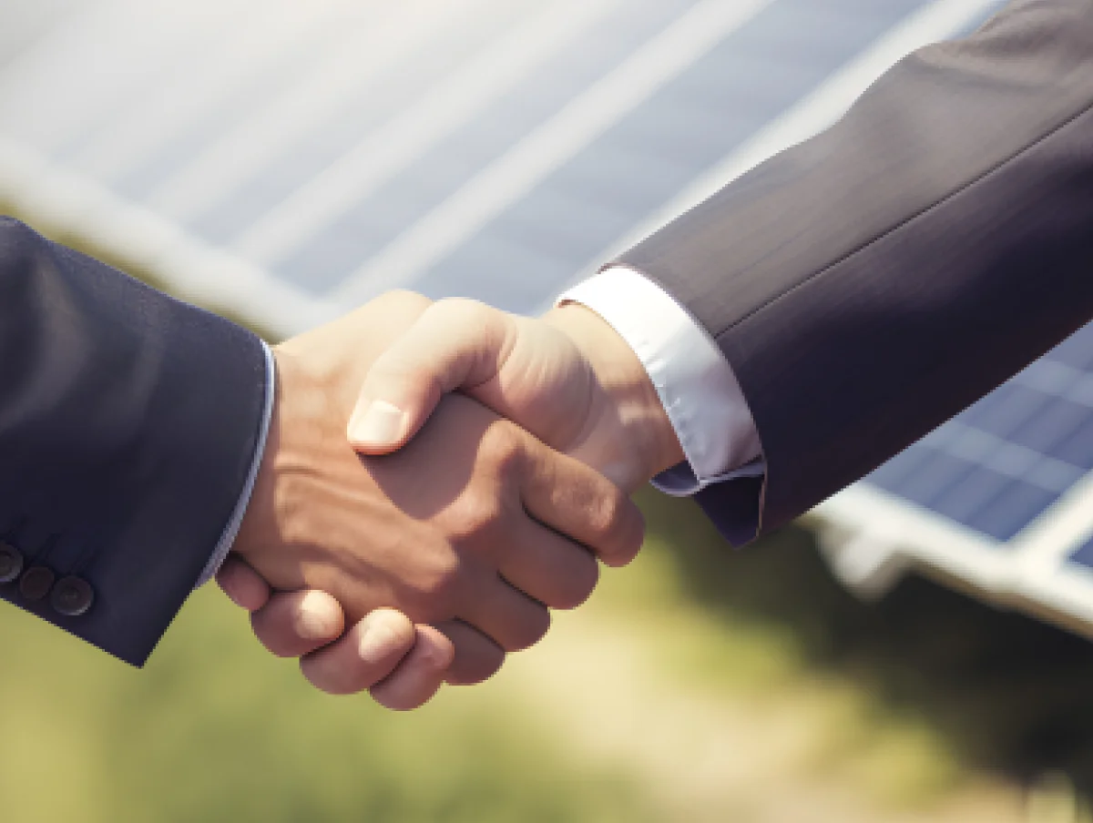 Reliable power supply in Mumbai by Tata Power, symbolized by a trusted handshake