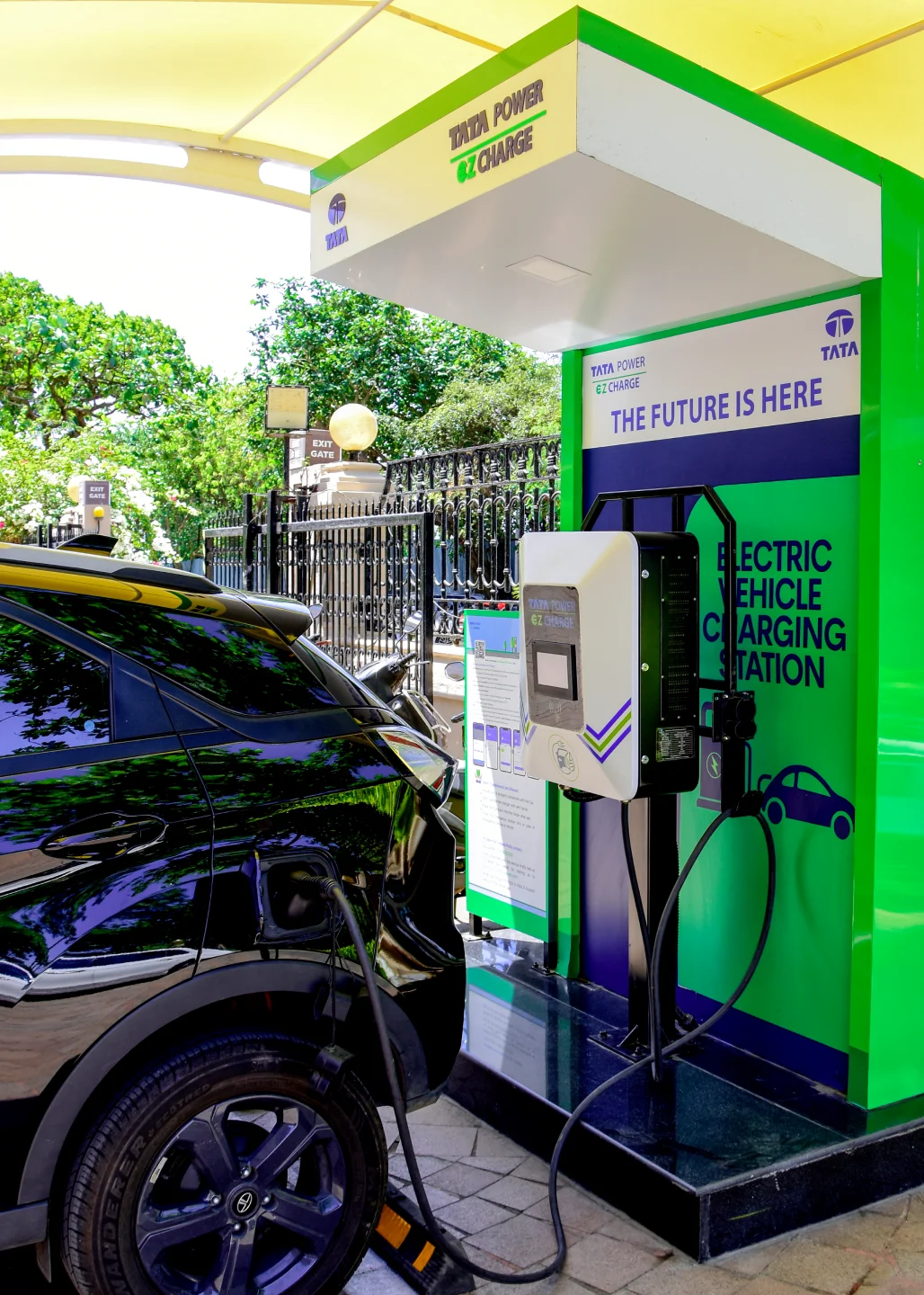 Electric vehicle charging station by Tata Power EZ Charge