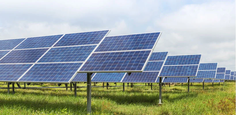 Ground-mounted solar panels