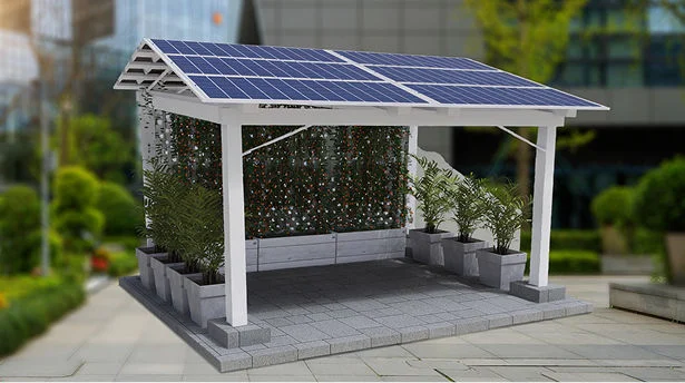 Lattice Greens outdoor solar space with CNC jali