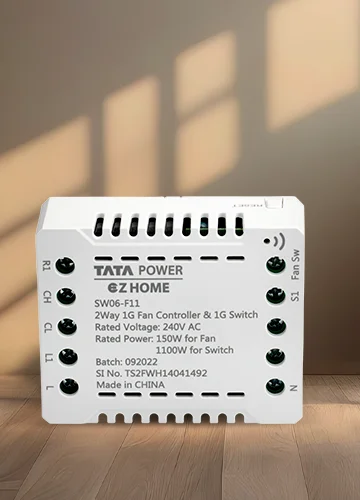 Tata Power EZ Home Wi-Fi Smart 2 Way 1 Channel Fan Speed Controller 1 Channel Switch Convertor, Retroffitable