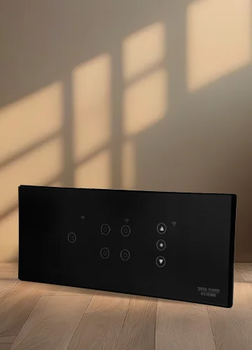 Tata Power EZ Home Wi-Fi Smart Elite Touch Panel Switches Landscape Closeup View