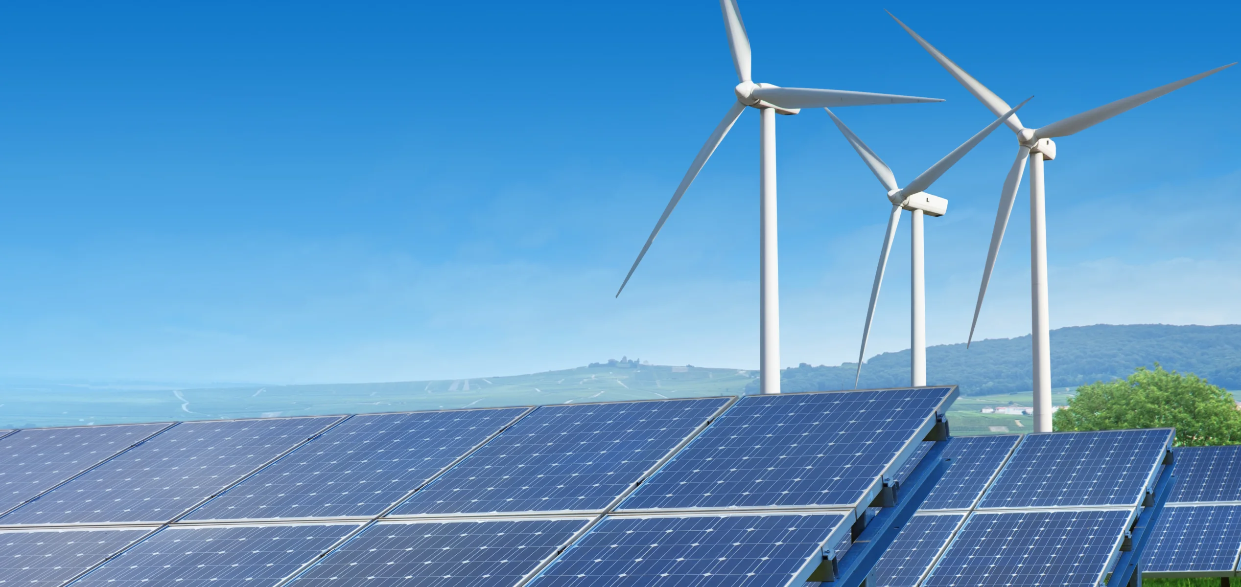 Solar and wind power supporting Renewable Energy Certificates