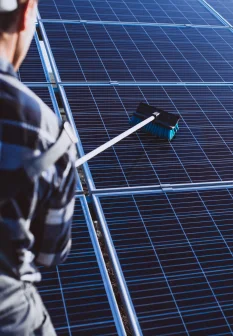 Periodic solar panel cleaning for optimal output