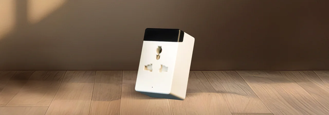 Tata Power EZ Home Wi-Fi Smart IR Blaster Universal Remote Plugged Diagonal View