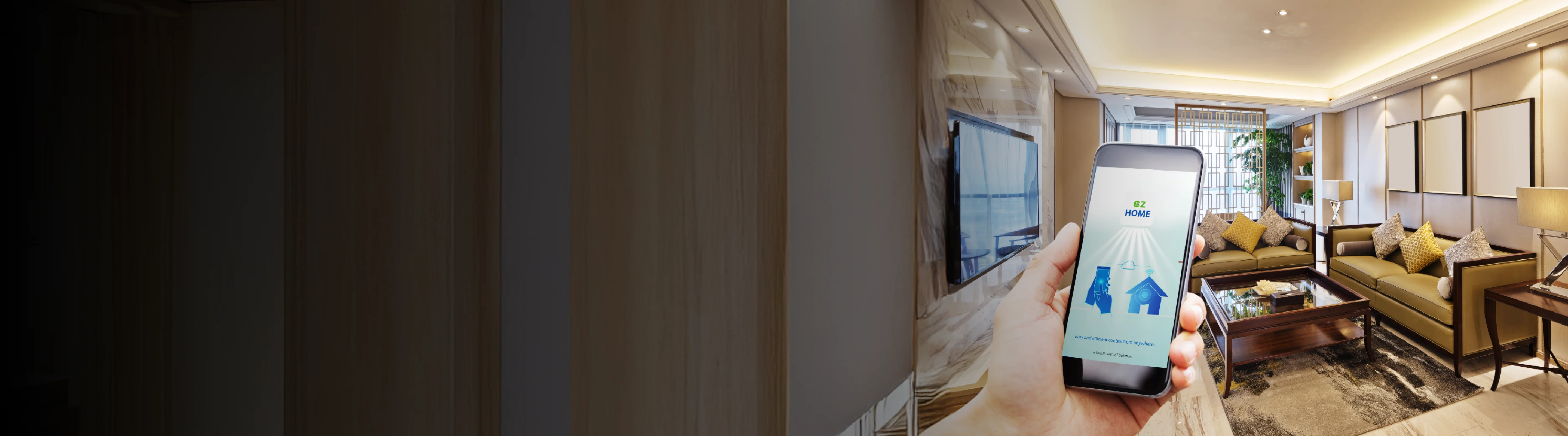 Smart thermostat on tablet showcasing Tata Power renter-friendly smart home devices