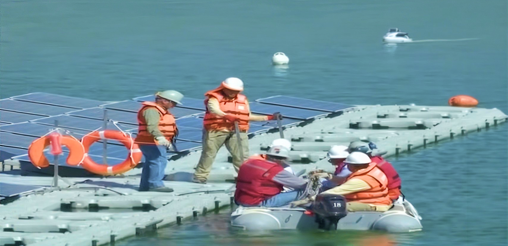Floating solar supply chain using existing solar ecosystem