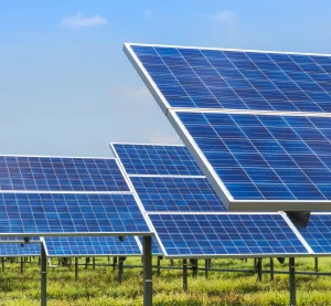 Tata Power solar panel production at a module manufacturing facility