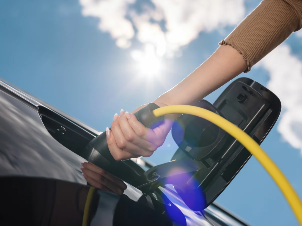 Electric cars charging 