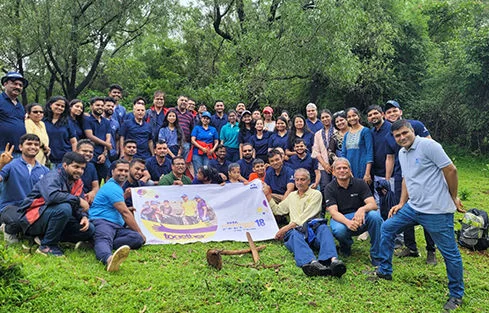 Family employee volunteering