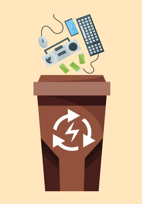 Responsible e waste recycling through authorized recyclers
