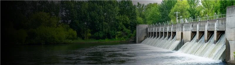 Hydroelectric power plants convert flowing water into clean, renewable electricity efficiently