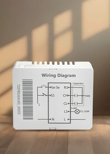 Tata Power EZ Home Wi-Fi Smart 2 Way 1 Channel Fan Speed Controller 1 Channel Switch Convertor, Retroffitable Back View