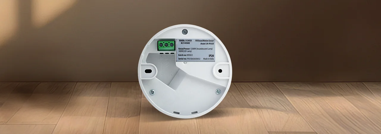 Tata Power EZ Home PIR Motion Sensor Back View
