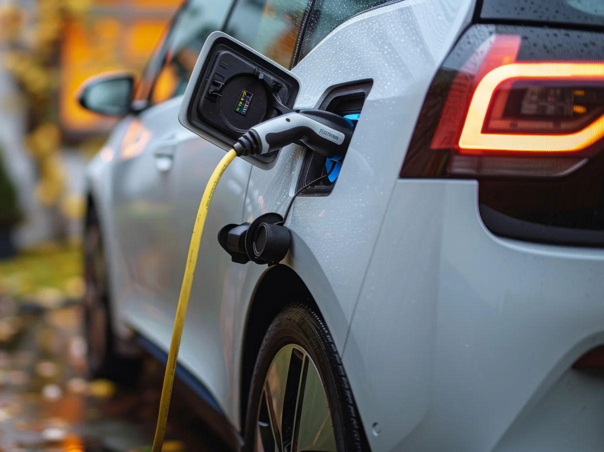  EV charging station with multiple electric cars
