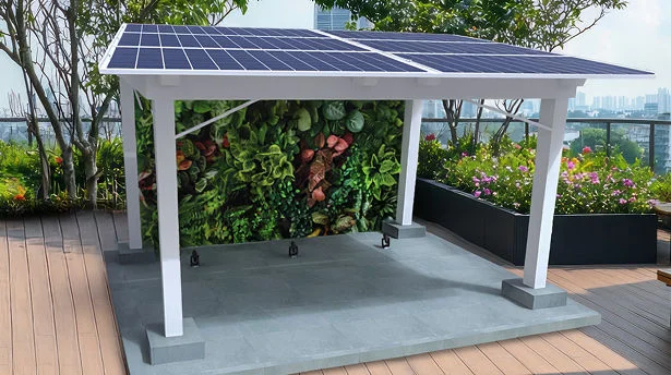 Vertical Glow solar designer space with vertical garden