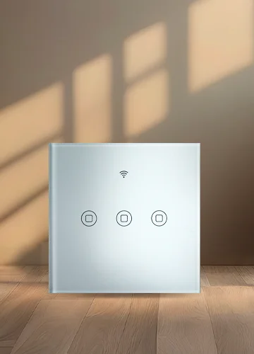 Tata Power EZ Home Smart Wi-Fi Touch Panel Switch, 3 Channel, Alexa/Google Home Enabled Landscape View