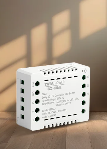 Tata Power EZ Home Wi-Fi Smart 2 Channel 2 Way LED Light Dimmer Convertor, Retrofittable