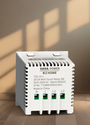 Tata Power EZ Home Wi-Fi Smart Switch 5A 2 Channel Back View