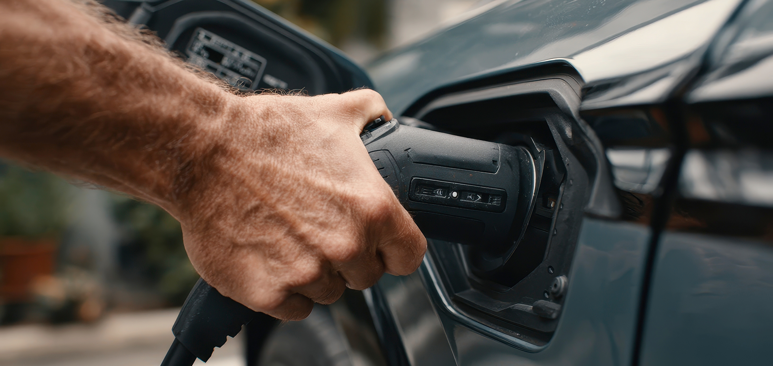 Electric vehicle charging at public station