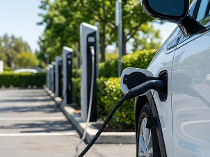 Electric vehicle charging with uptime monitoring system