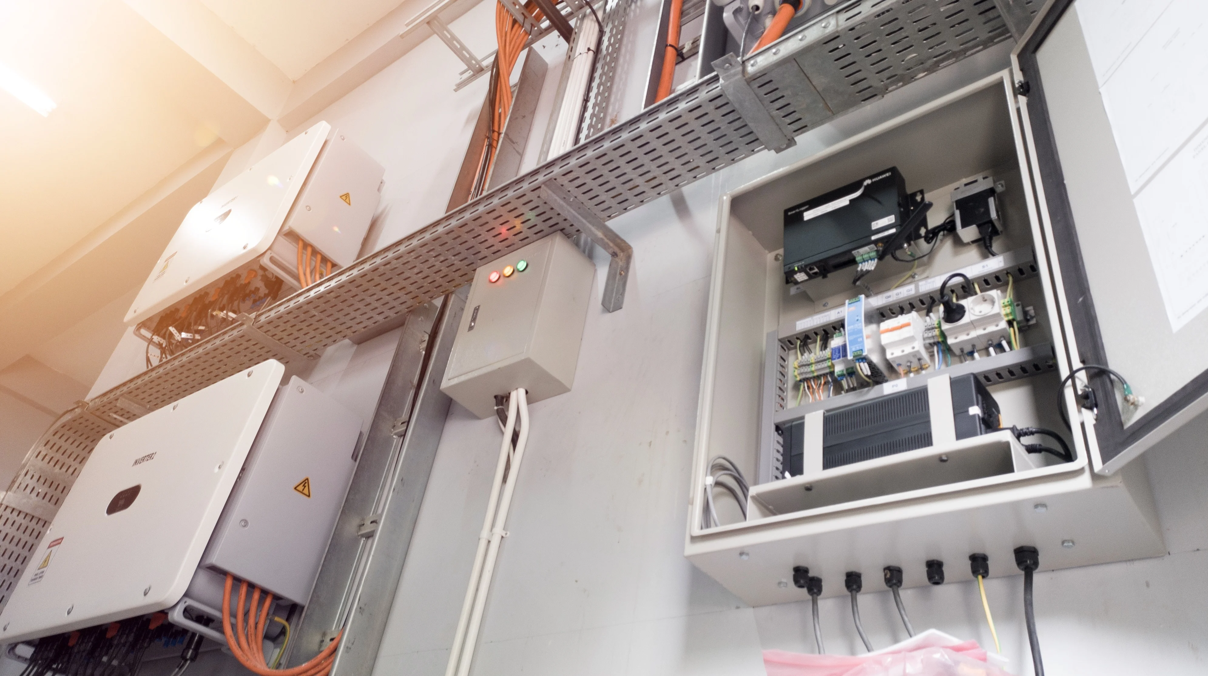 Solar battery energy storage systems with electrical infrastructure