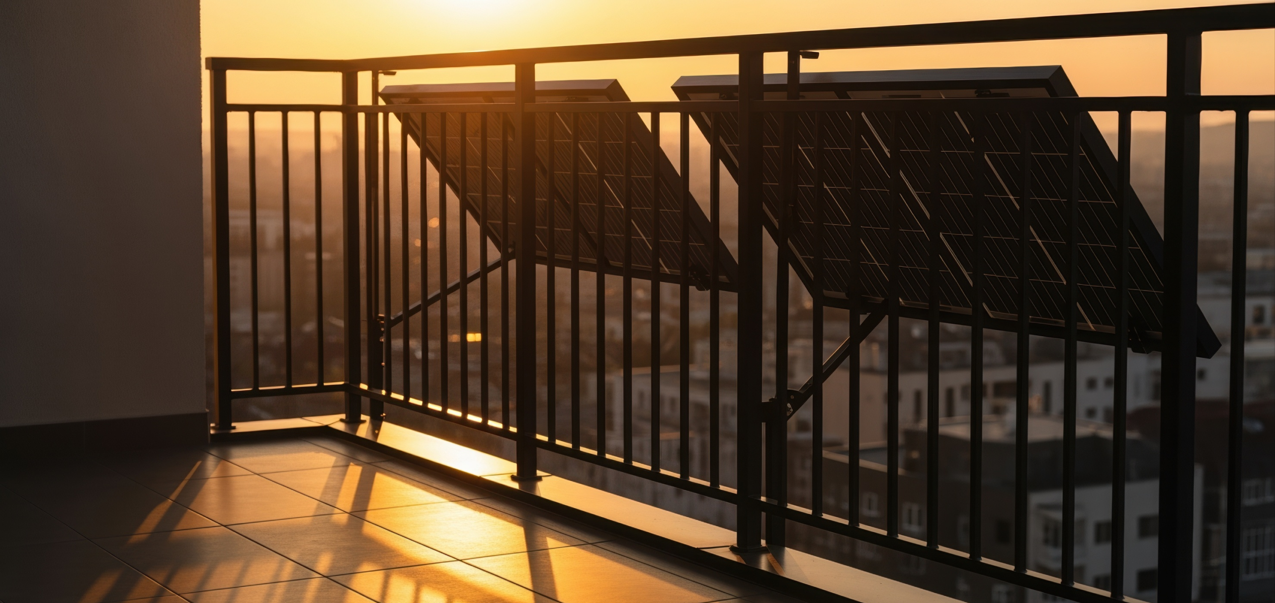 Balcony solar setup in apartment building