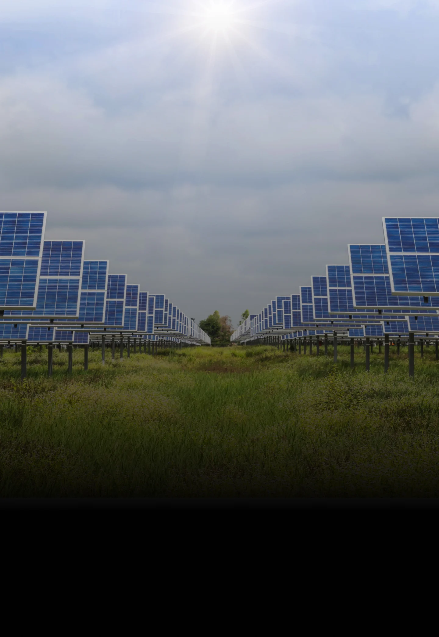 solar panel converting solar energy to electricity