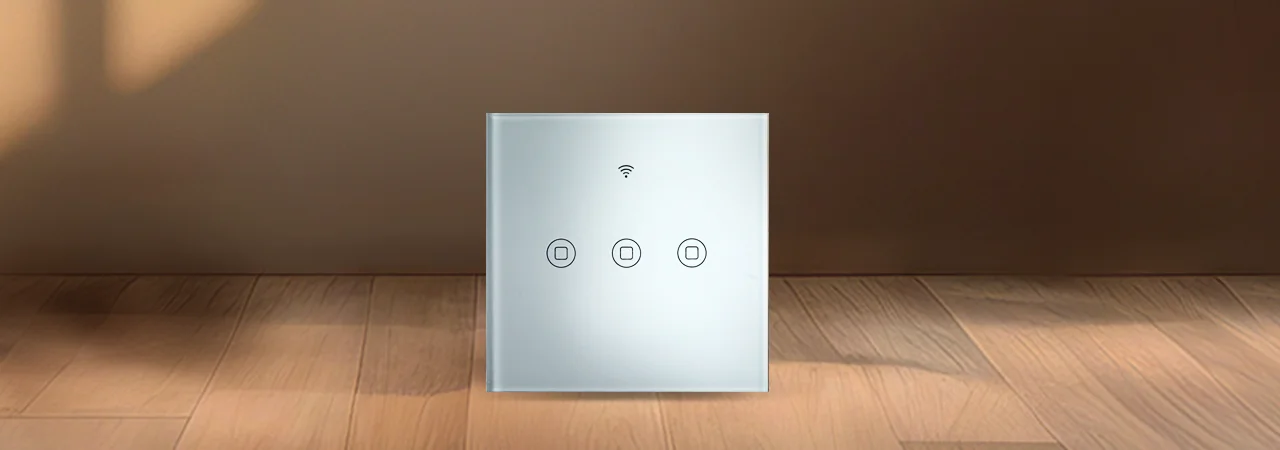 Tata Power EZ Home Smart Wi-Fi Touch Panel Switch, 3 Channel, Alexa/Google Home Enabled Side View