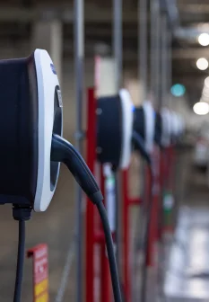 Office EV charging stations during work hours