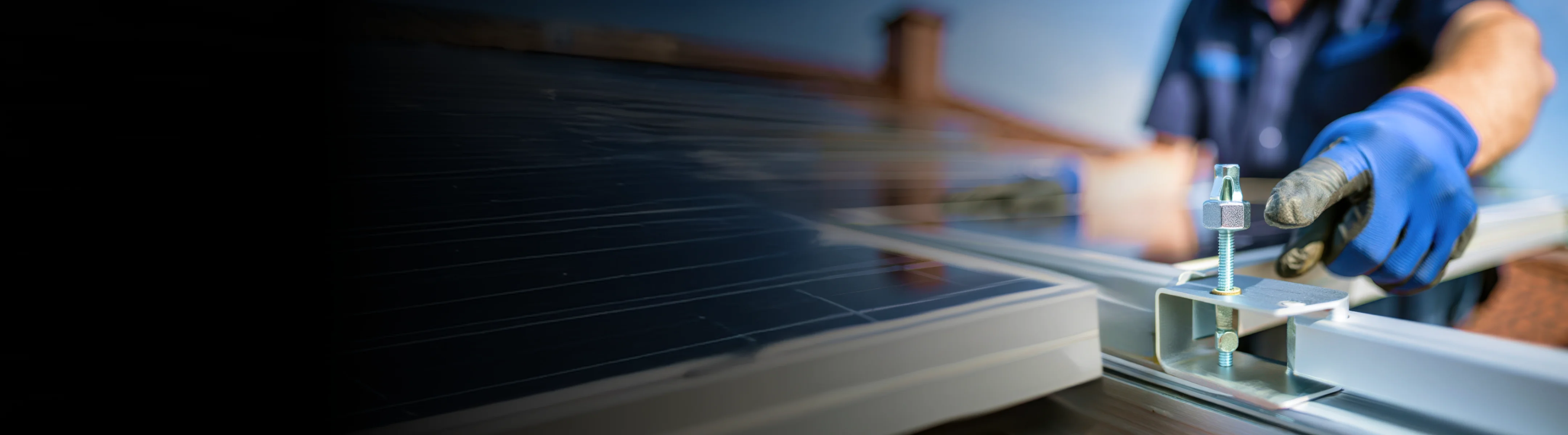 Rooftop solar panel installation and grid connection