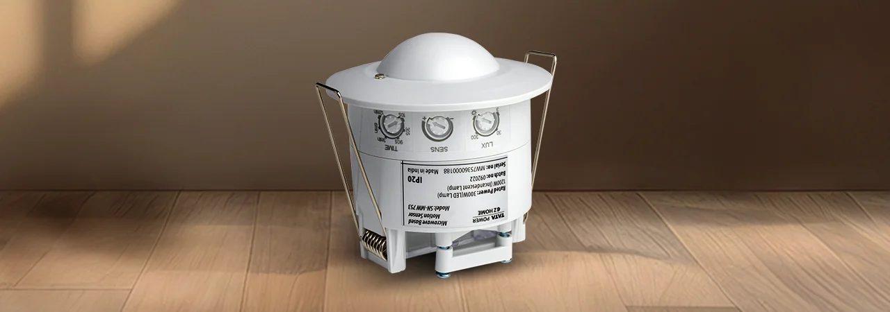 Tata Power EZ Home Microwave Motion Sensor Landscape Back View