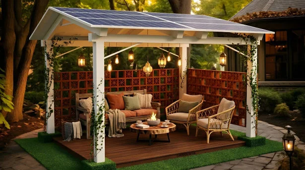 Earthen Nook solar designer space with terracotta design