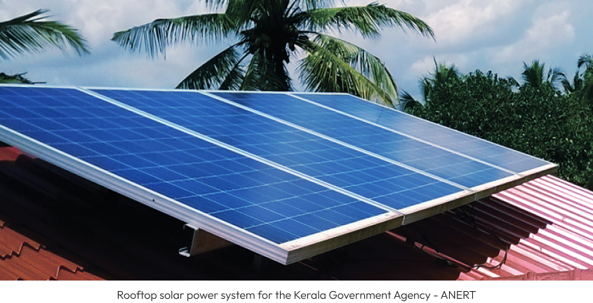 Tata Power Solar 10.8 MW rooftop solar power system at ANERT, Kerala