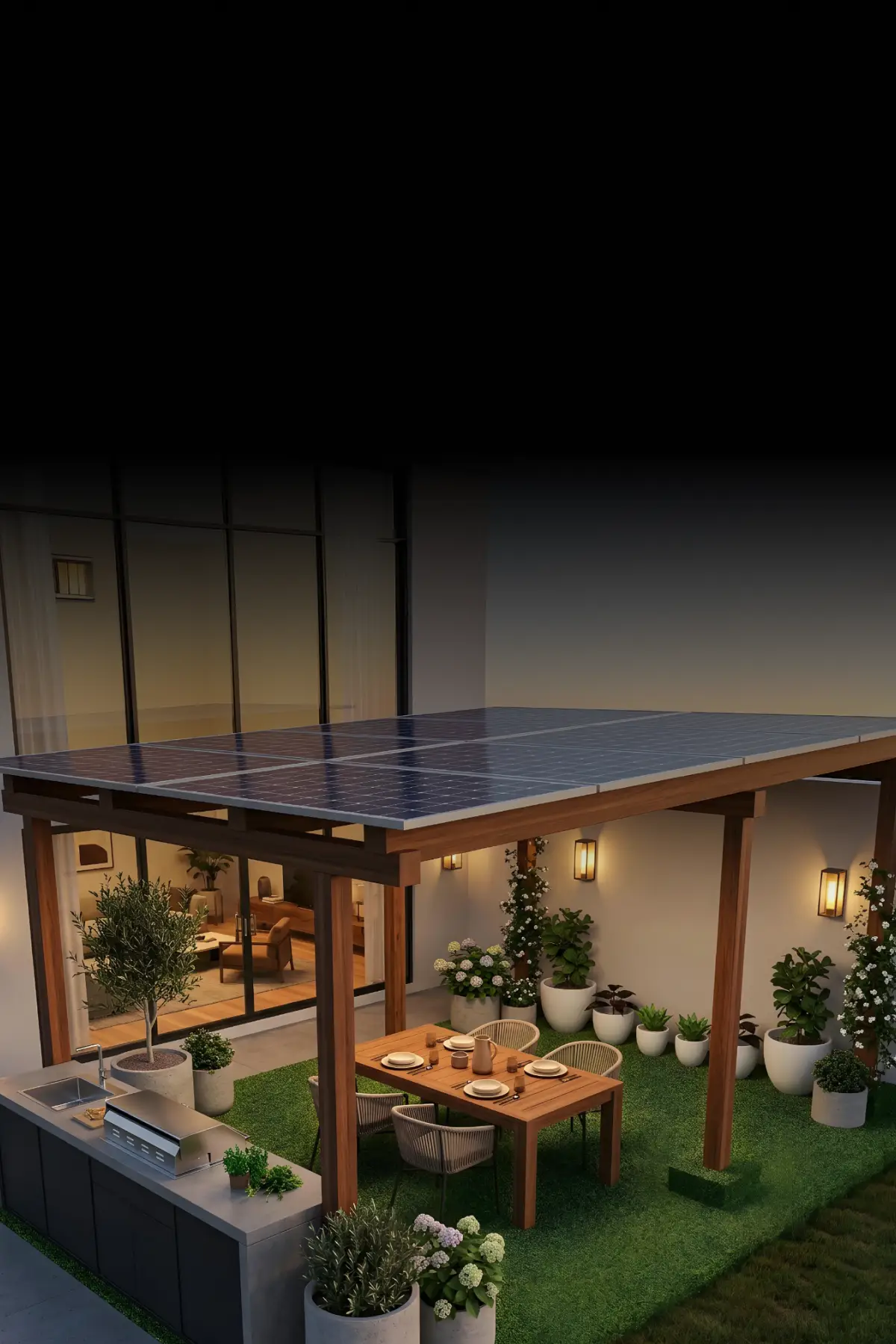 Solar Designer Space with sustainable outdoor architectural design