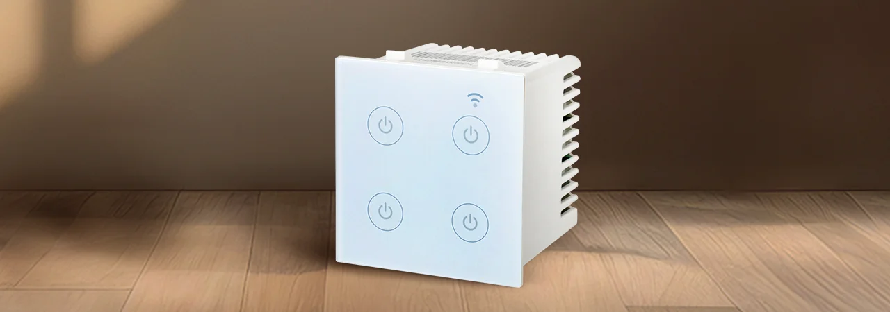 Tata Power EZ Home Wi-Fi Smart Premium Touch Switch 5A, 4 Channel Landscape Side View