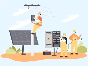 Corrective maintenance repairing solar system faults