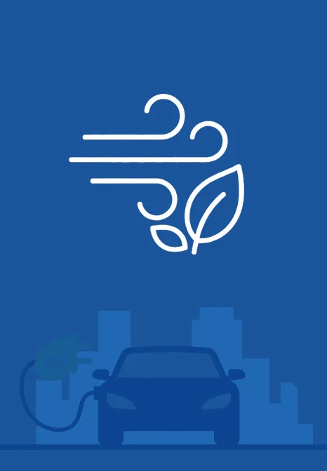 Electric vehicles reducing urban air pollution