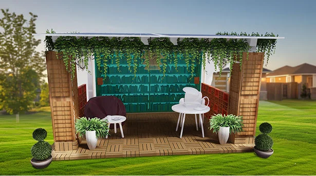 Library Books Cafe solar structure with cosy seating