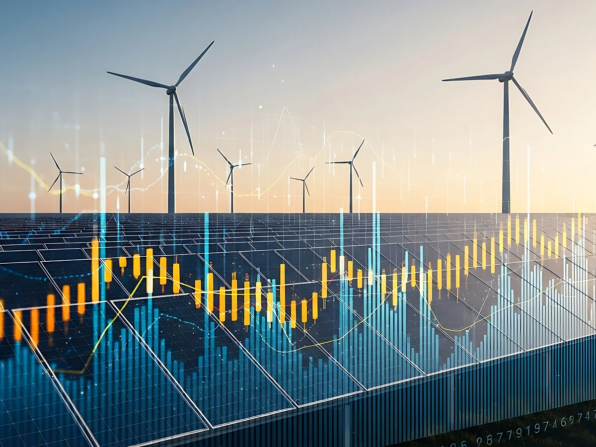 G-TAM financial chart showing green energy trading trends