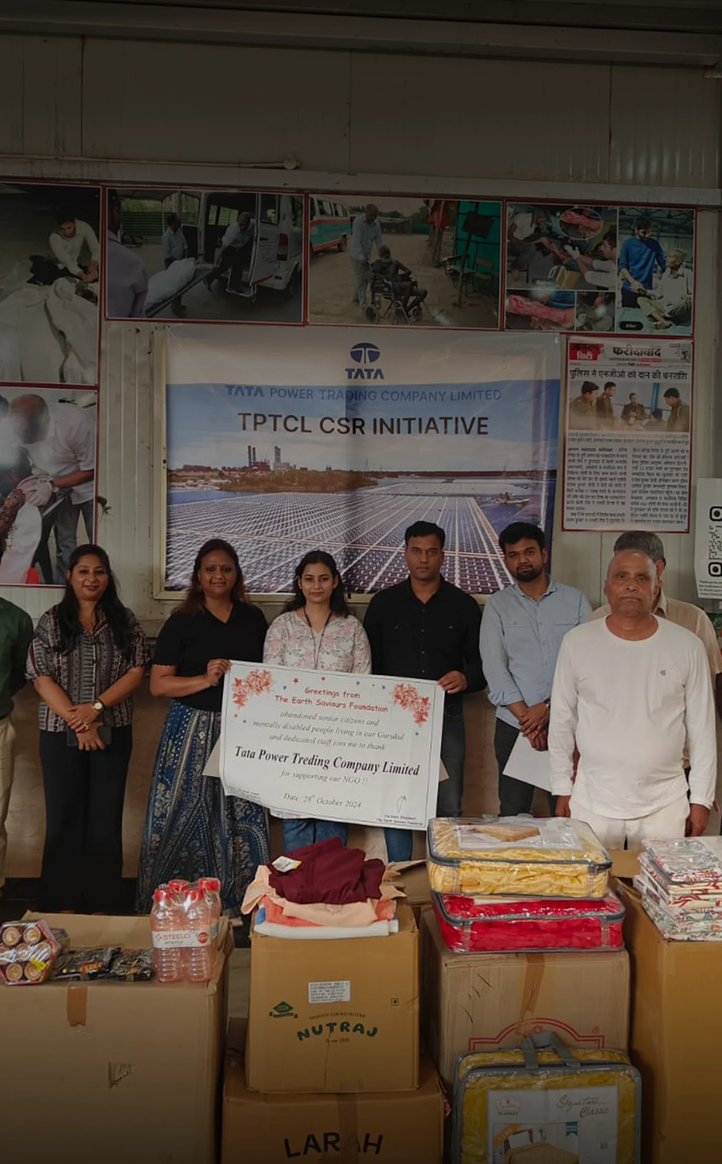 Employees and community participating in TPTCL CSR program