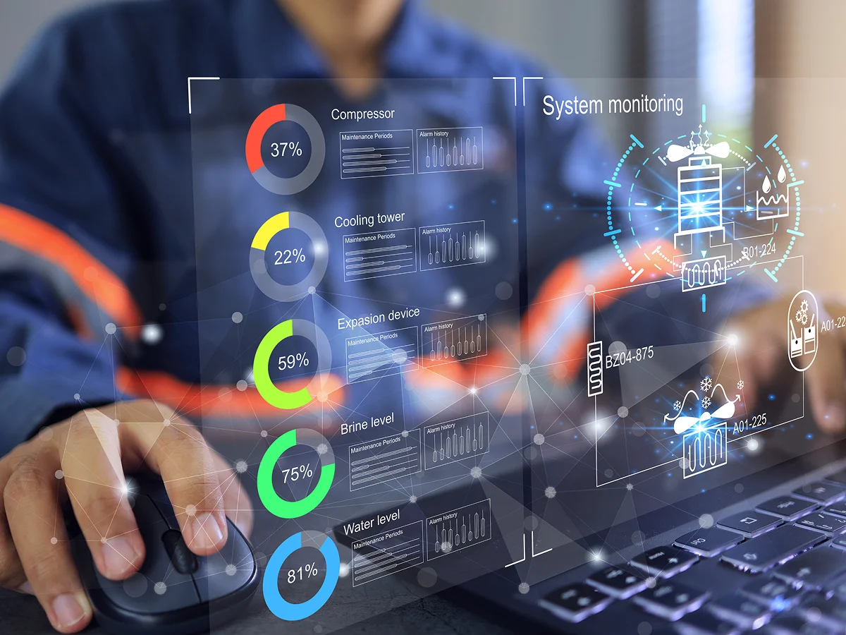system monitoring dashboard showing expertise and reliability in energy solutions