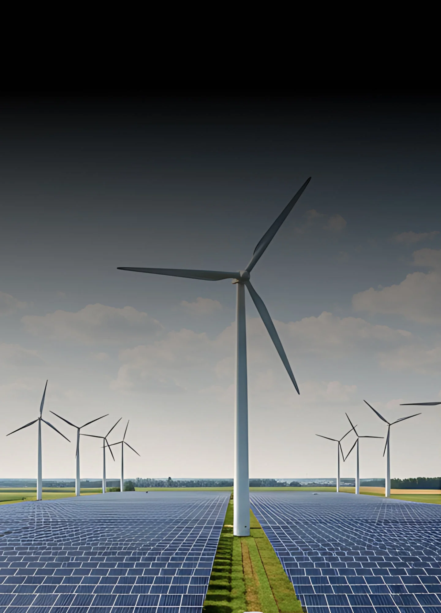 Solar panels on commercial building rooftop for Energy as a Service