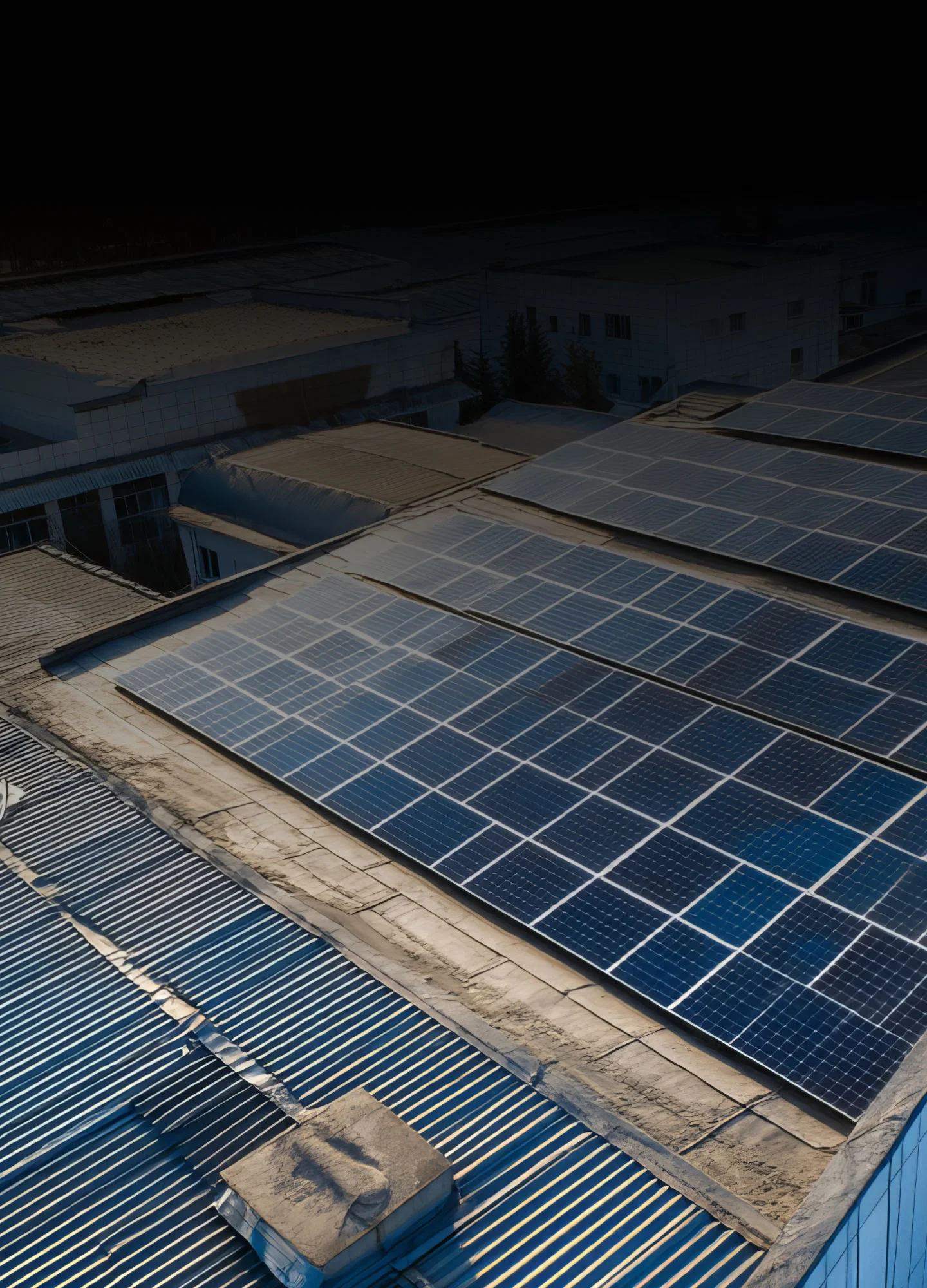 Tata Power Solaroof panels on Royal Agro Chemicals building rooftop