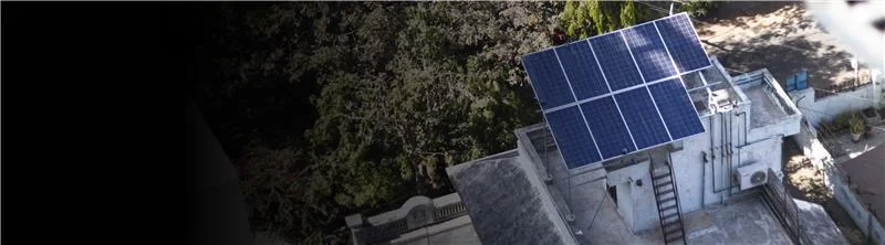 Home rooftop solar setup for sustainable power generation