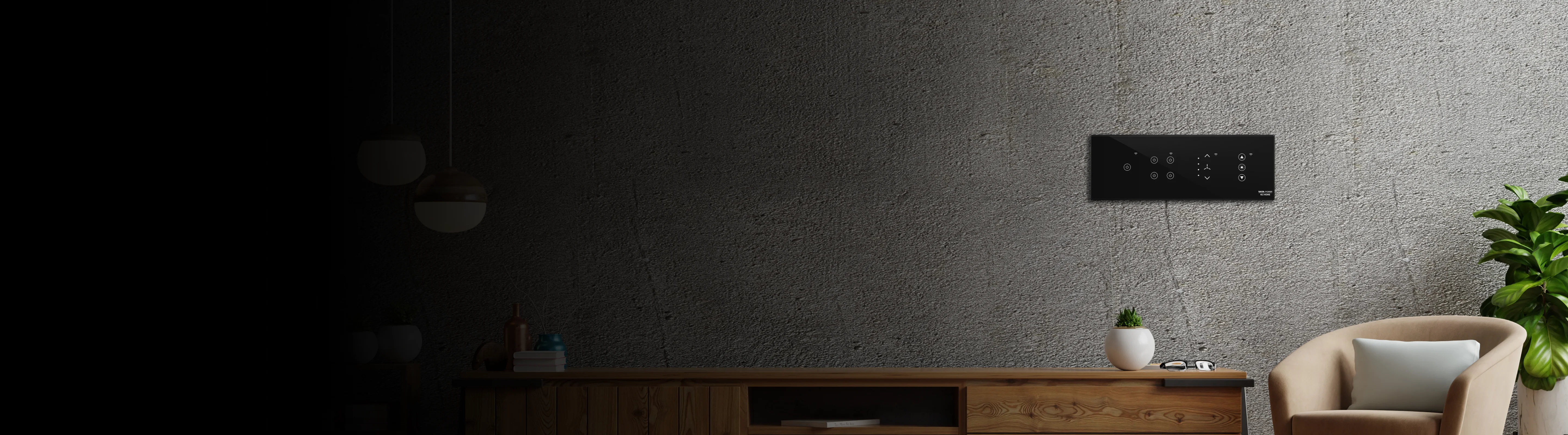 Smart home control panel with automated switches and energy management features