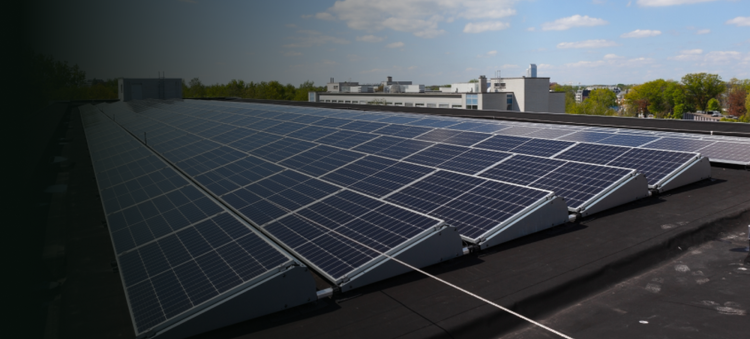 Rooftop solar panel system for clean energy