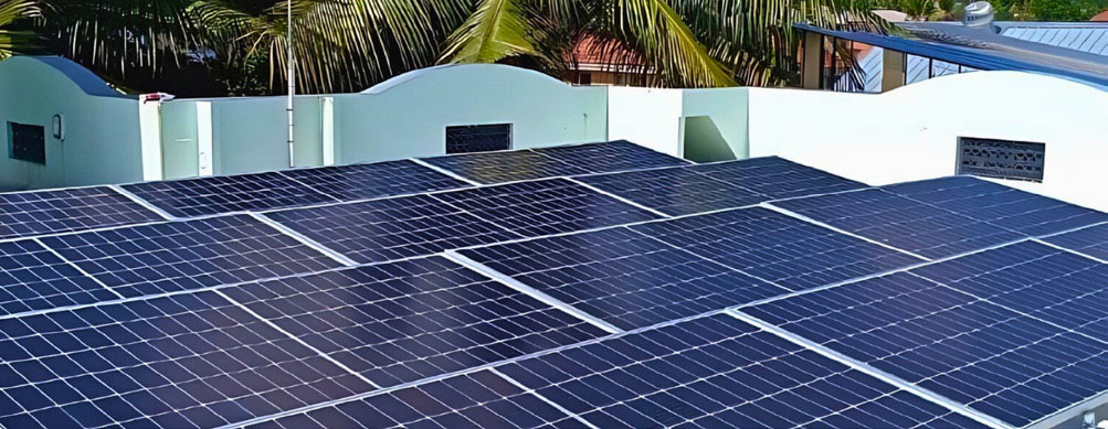 Residential rooftop solar installation