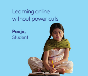 Learning online without power cuts — Pooja, Student
